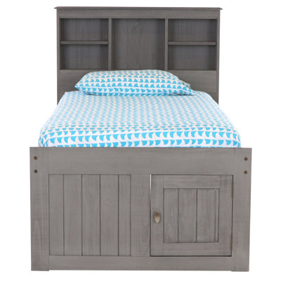 Ornette Solid Wood Bed with Bookcase and 12 Drawers by Birch Lane