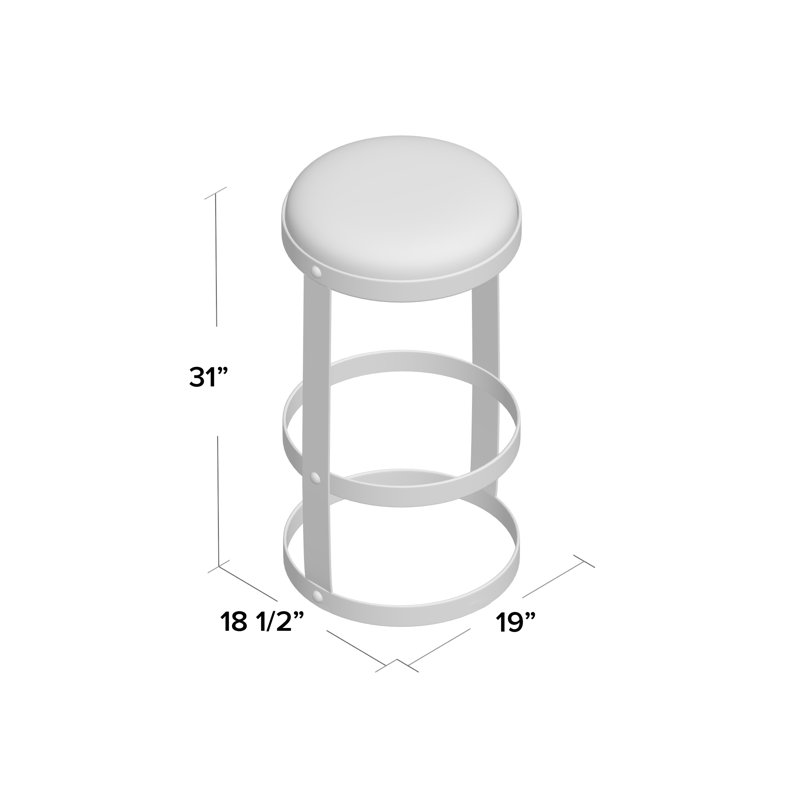Dior Metal Bar & Counter Stool, Bar Stool (31" Seat Height), Antique Brass