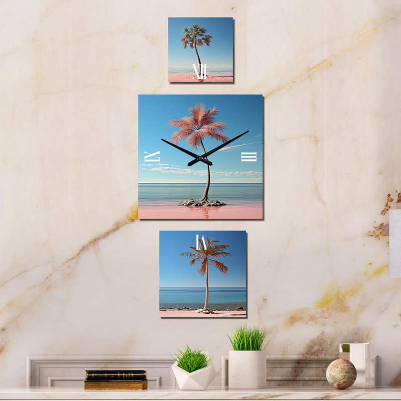 Schonbrunn - Horloge nautique et côtière multi-panneaux pour le salon