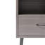 Ensemble de 2 tables de chevet modernes en chêne gris avec tiroir de rangement et étagère ouverte, tables de chevet en bois au grain vertical – Tables d'appoint pour chambre, salon et petits espaces, montage facile