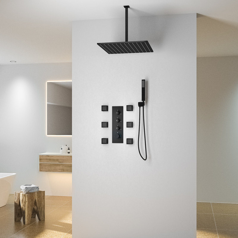 All-In-One Kit with Rough in-Valve, Matte Black