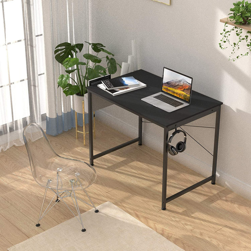 Home Office Desk, Black, Black