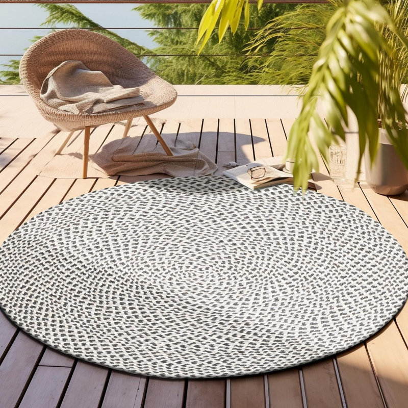  Tapis en jute tressé Tweed, Rond 6 pi 1 po
