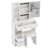 29.2" Small Left Drawer Desktop Vanity Table + Cushioned Stool