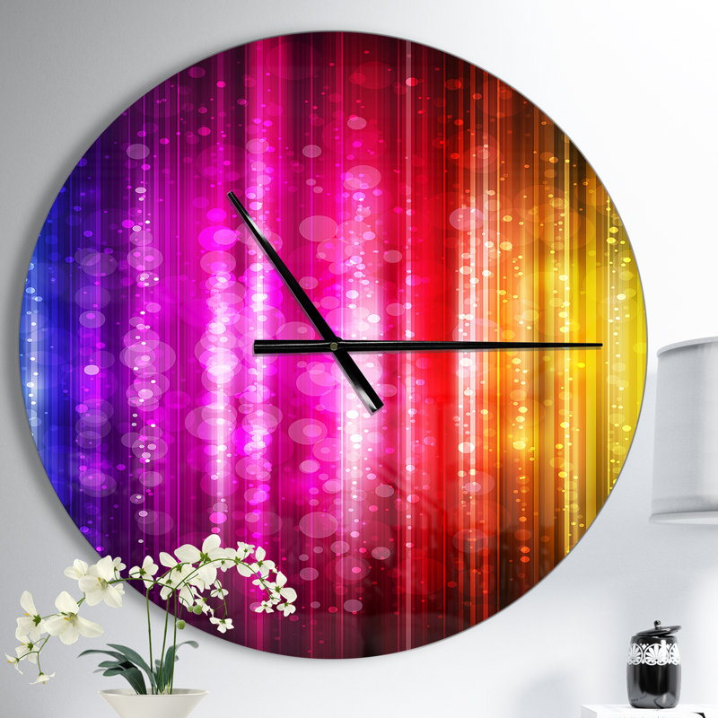 Glowing - horloge murale moderne, Moyen