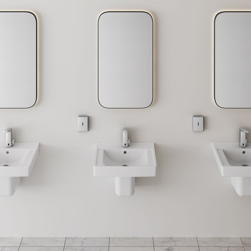 American Standard Decorum 20.25'' White Vitreous China Rectangular Bathroom Sink with Overflow, Single