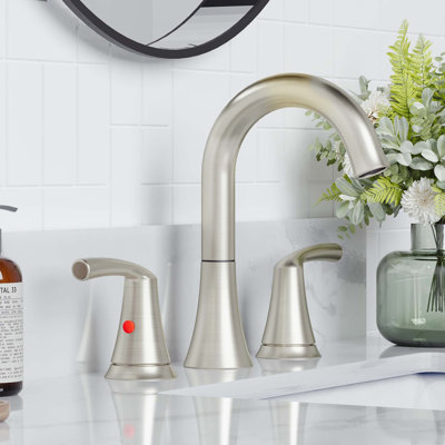 Widespread 2-Handle Bathroom Sink Faucet With Drain Assembly