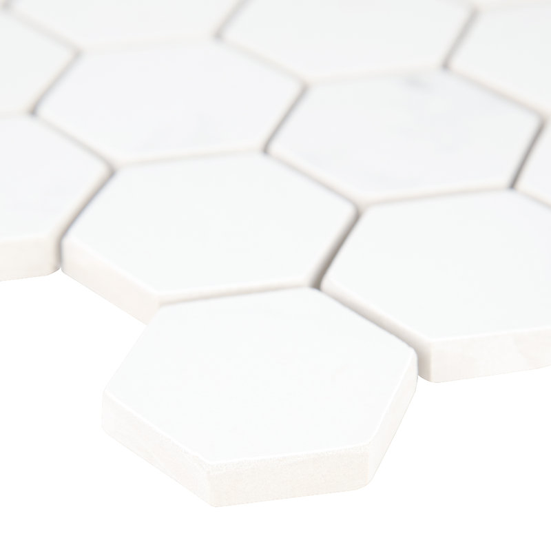 Carreau de mosaïque en porcelaine mate Carrara Isla