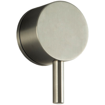 Volume Control 1/2" Trim Kit, RND + Lever, Equal Plate Black