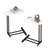 C Table End For Couch And Bedside, White Side With Metal Frame Slide, Functional Everyday Needs Tables, 2 +metal Slide Easily Better Utilization Of Space