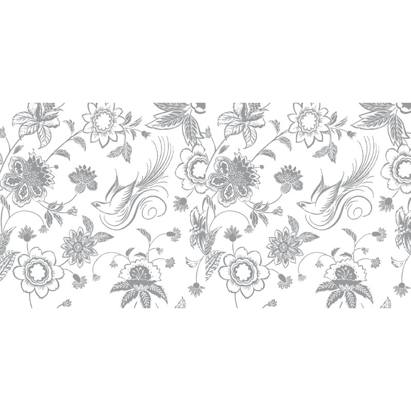 Housse de coussin d'extérieur carré Botanical Blooms, Gris, 16 po x 16 po