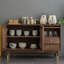 Buffet scandinave en bois massif avec rangement pour le salon