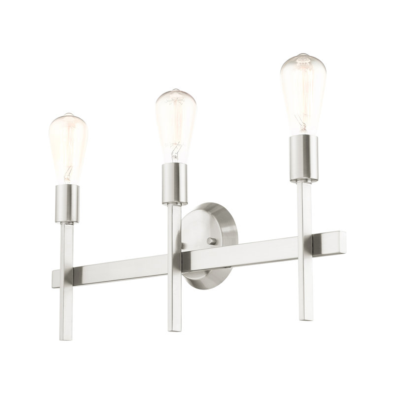 Éclairage pour meuble-lavabo 3 lumières à intensité réglable Adriano, Nickel brossé