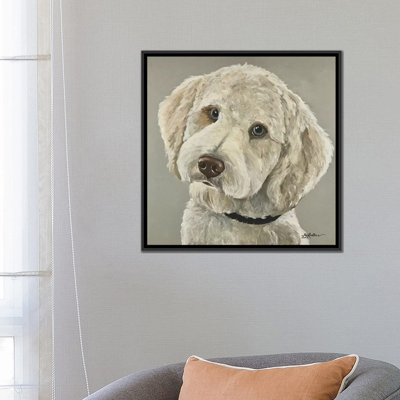 «Goldendoodle with Blue Eyes» par Hippie Hound Studios, impression sur toile tendue, H 26 po x l 26 po x P 1,5 po