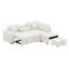 Canapé-lit modulaire escamotable avec méridienne de rangement, canapé d'angle modulaire en L avec ports USB, porte-gobelets-118010318