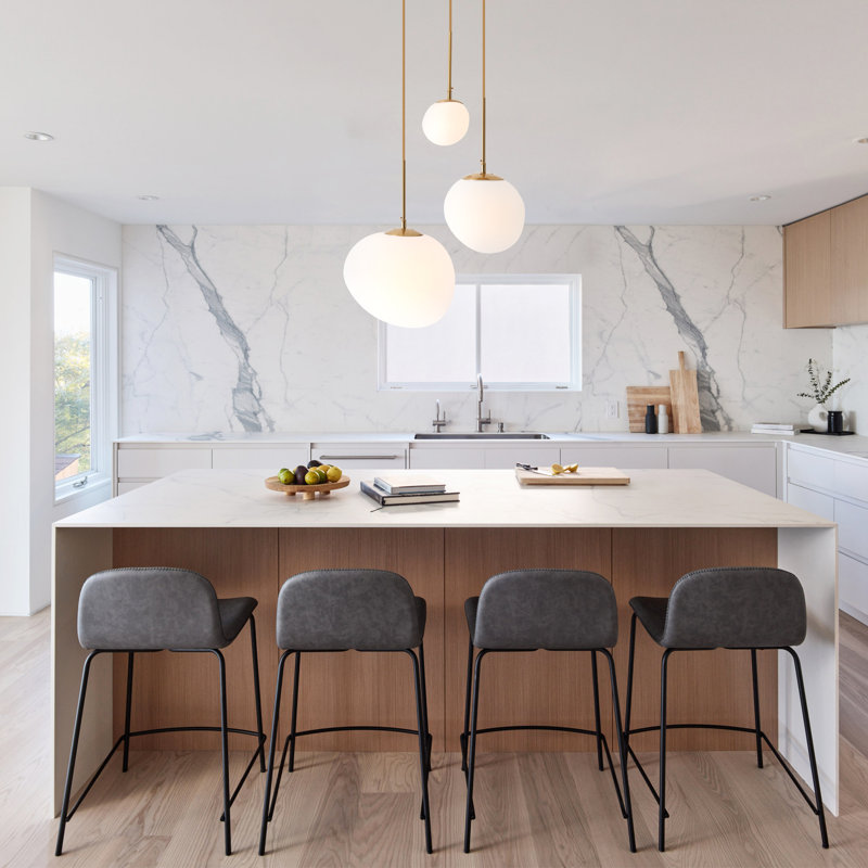 Modern Frosted White Glass Globe Cluster Pendant Light