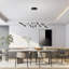 2 - Light Black LED Kitchen Island Pendant-1092078599