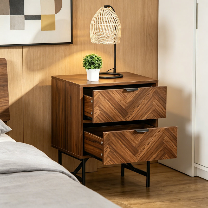 48cm W Particle Board Bedside Table