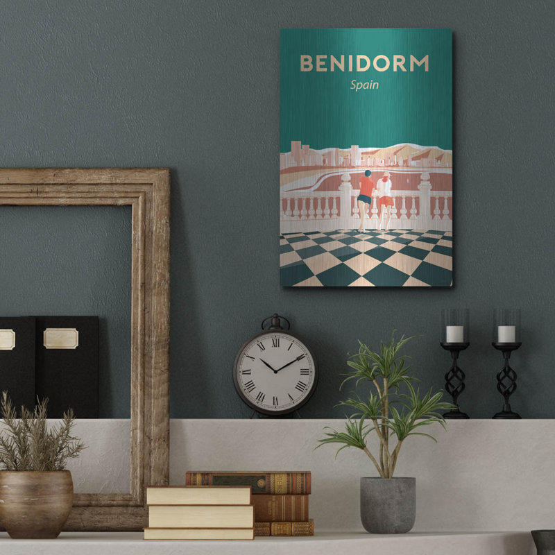 Art mural luxueux «Benidorm» par Arctic Frame Studio, 12 po x 16 po, H 16 po x l 12 po