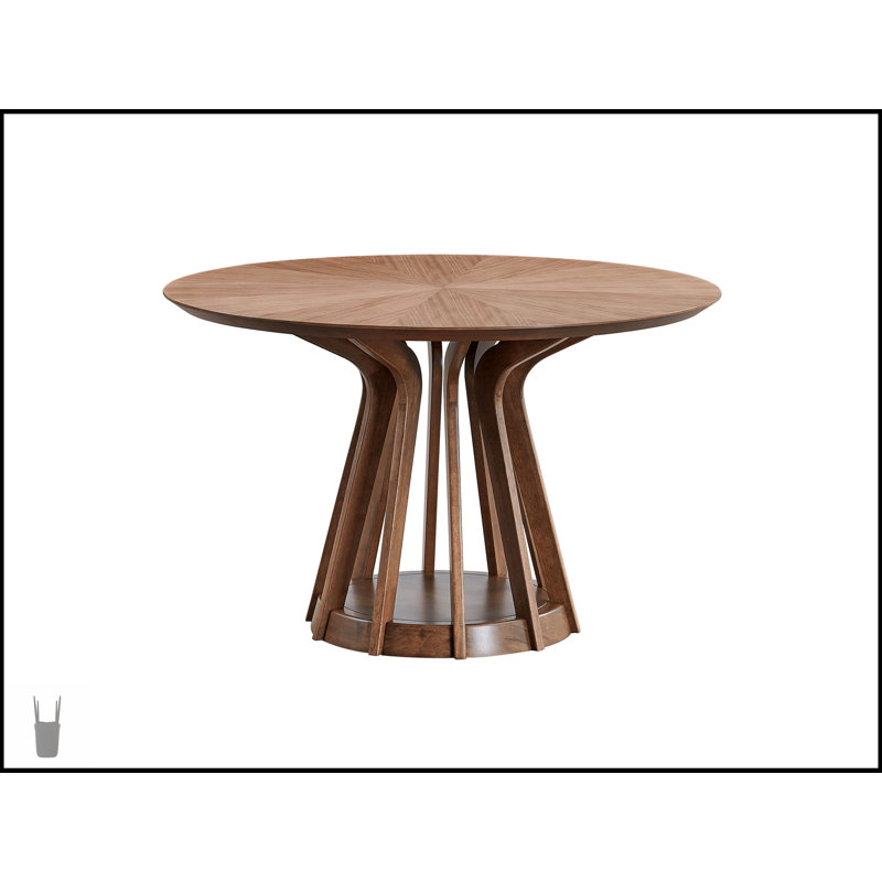 Table de salle à manger 5 pièces Seda, Gris/noyer