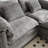 76.77" Chenille Loveseat With Ottoman-710105645