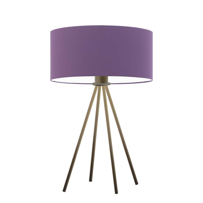 Arneshia Metal Table Lamp, Antique (Old) Gold, Violet