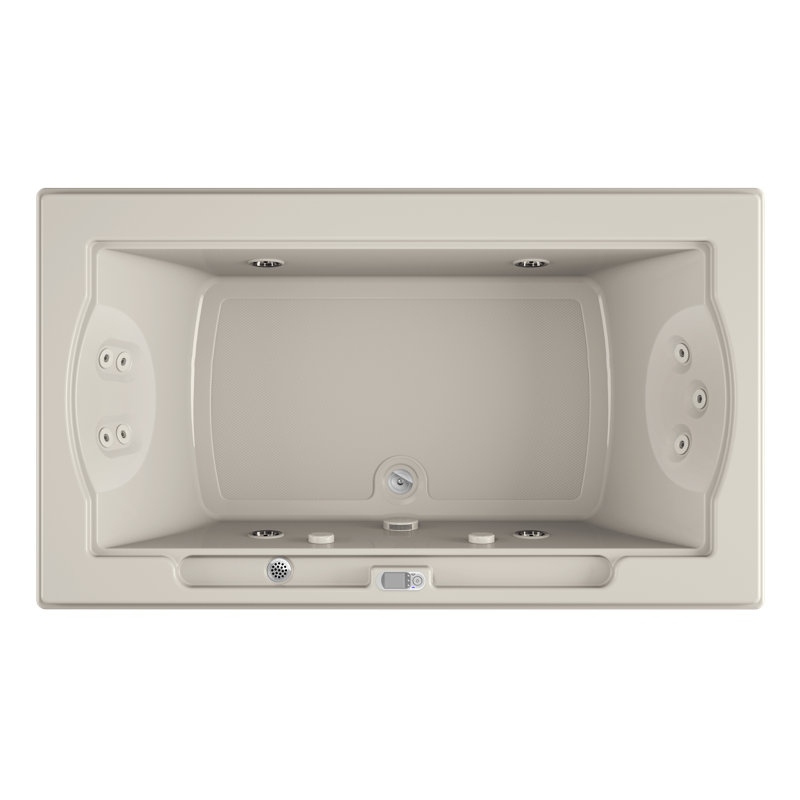 Fuzion® 72" x 42" Drop in/Undermount Whirlpool Bathtub, Oyster