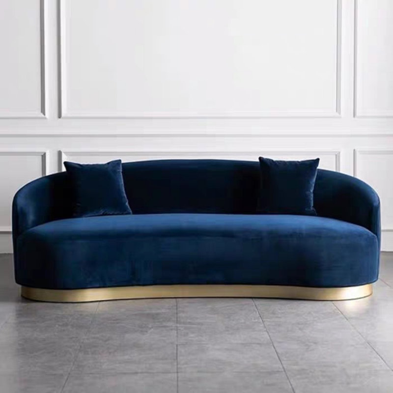 Canapé simple bleu foncé de 82,6 po