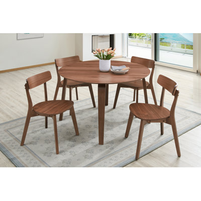 Frias 5-Piece Dining Set in Walnut