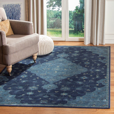 Purcellville Oriental Viscose Hand Woven Area Rug
