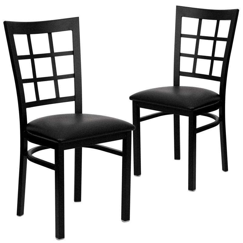 Chaise de restaurant en métal Prompton, Noir