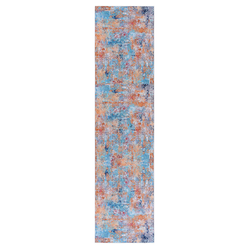 Multi Washable Rug Runner Rug, Runner 2'6" x 10'