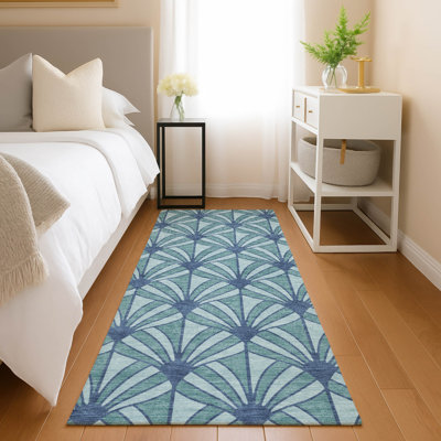 Machine Washable Indoor/Outdoor Lipman ACN2426 Mid-Century Modern Rug