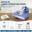 Presse à chaud 16 po x 20 po / 16 po x 24 po, presse à chaleur, technologie de chauffage uniforme, grand panneau de commande, sublimation numérique par transfert de chaleur pour t-shirts, vêtements, sacs en toile