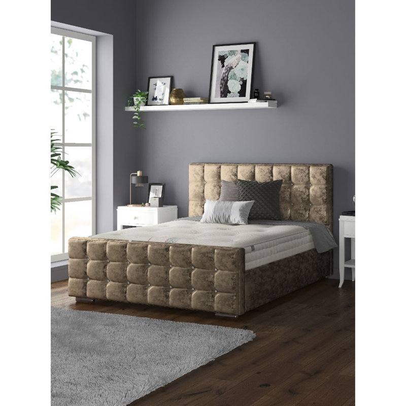 Owsley Upholstered Bed, Truffle, Single (3')
