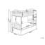 CHARTRES European Single (90 X 200 Cm) Bunk Bed Bed Frame with Built-in Ladder Included-798842732