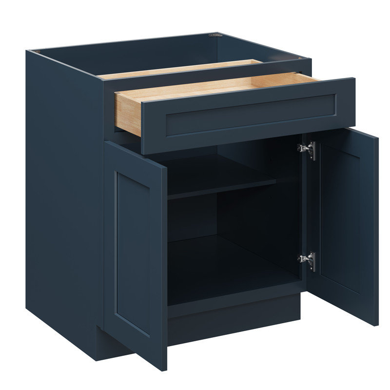 CASAINC Ready-to-Assemble W24" X H34.5" X D24" Kitchen Cabinet Base Cabinet, 24", Navy Blue