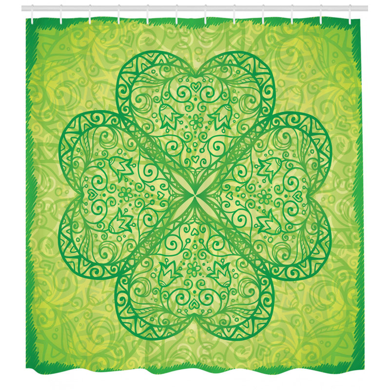Shower Curtain with Hooks Included, 70" H x 69" W