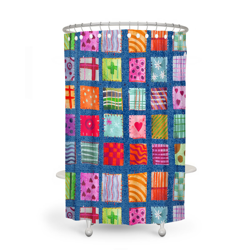 Grenville Patchwork Shower Curtain, 72" H x 70" W