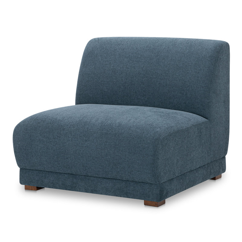 Fraser Slipper Chair Deep Blue, Blue Polyester Blend