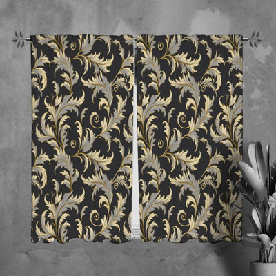 Paire de rideaux obscurcissant en polyester Mieke