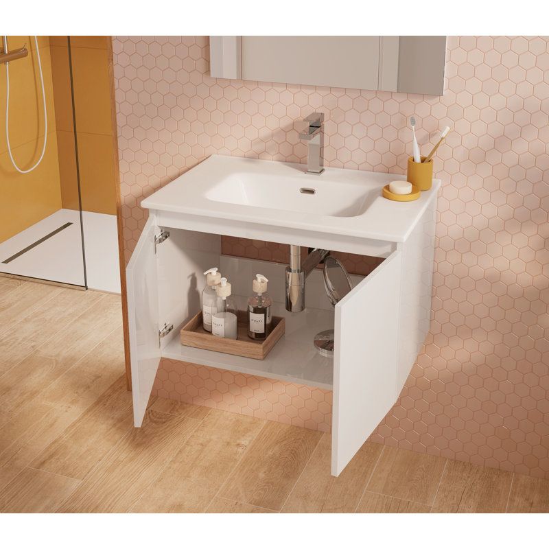 Bathroom Vanity Cabinet MALIBU Collection by DAX, Glossy White
