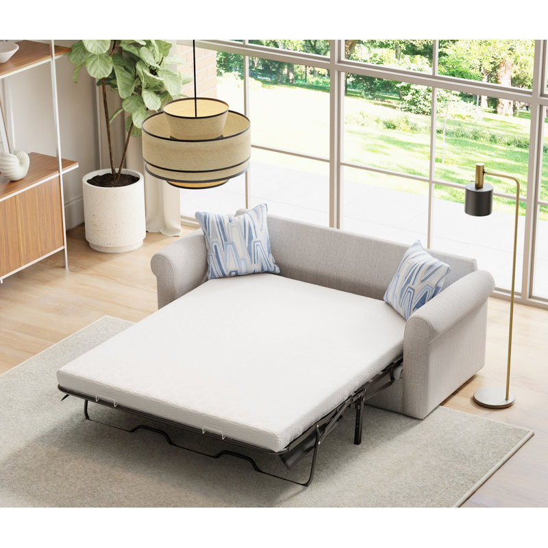 Grand canapé-lit avec matelas en mousse à mémoire de forme Tristan