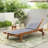 Outdoor Wood Frame Chaise Lounge-206206961