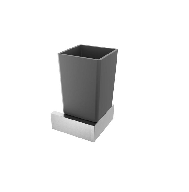 Spero Glass Tumbler, Brushed Nickel
