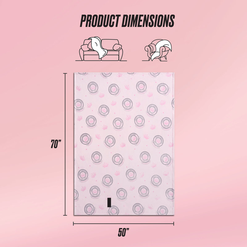 Juicy Couture Juicy Emblem Blankets, Marshmallow Pink