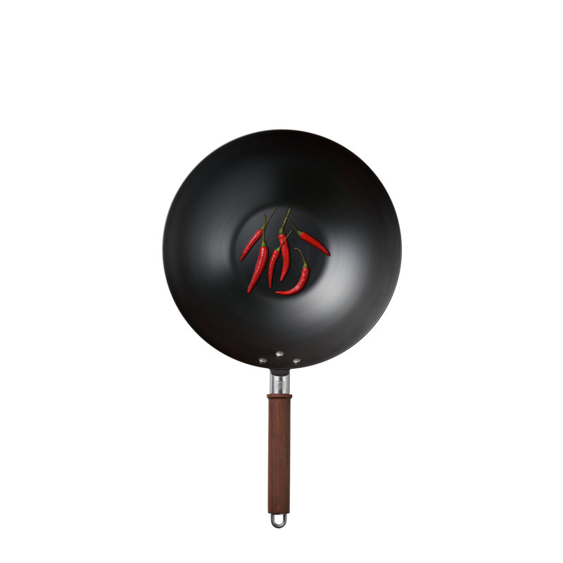 Dragon 11.81" Carbon Steel Wok with Lid