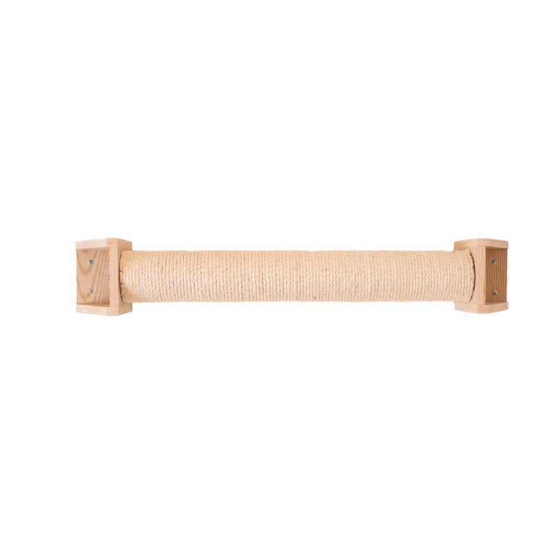 Off-White Sisal Wall-Mounted Cat Scratching Post