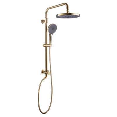 Ensemble de pomme de douche en laiton massif 10 po avec douche à main