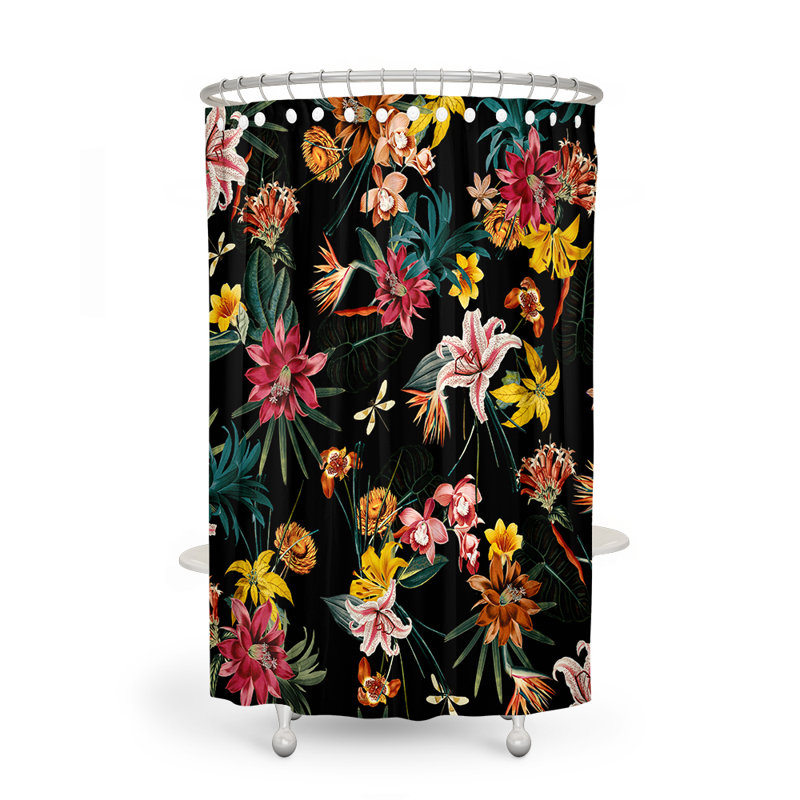 Rideau de douche simple Floral, H 72 po x l 70 po